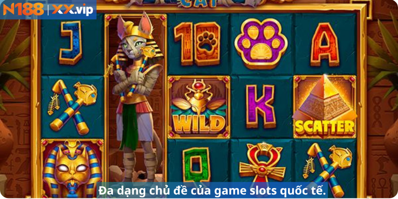 Đa dạng chủ đề của game slot quốc tế.